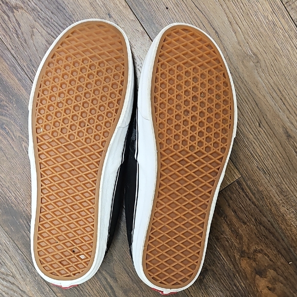 Vans Black and Gray Checkered Slip-On Shoes - Picture 5 of 5